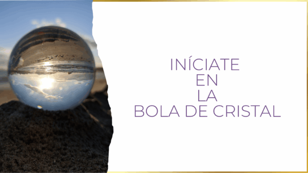 portada curso iniciate en la bola de cristal en la que se ve la bola de cristal en el mar reflejando el sol